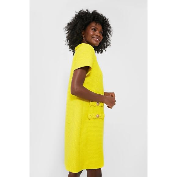 TUCKERNUCK Limoncello Tweed Jackie Dress Size M NWT Retail $268 Tuckernuck - Picture 5 of 7
